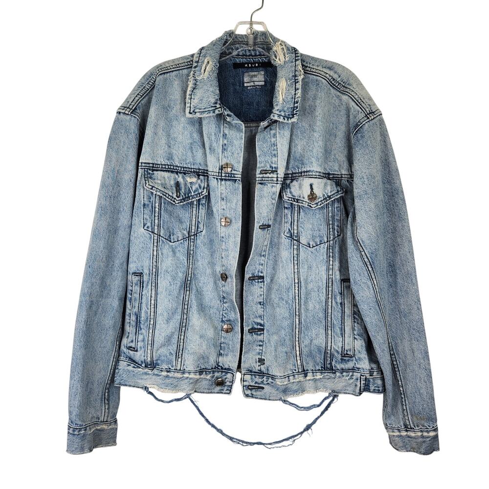 Ksubi OH G Jacket Acid Trip Trash Distroyed Distressed Denim 100% Cotton Unisex